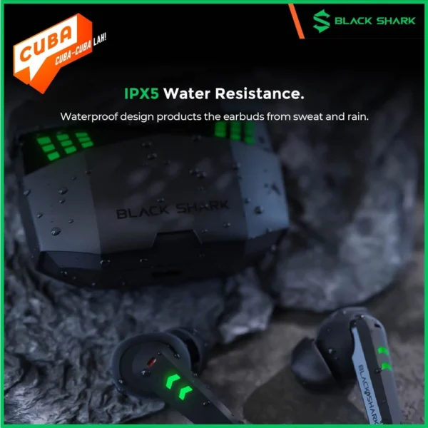 Black Shark Lucifer T6_3 Black Shark Lucifer T6 TWS Earbuds Bluetooth 5.2 Gaming Wireless Earphones 35ms Ultra-Low Latency I Dual Operation Modes